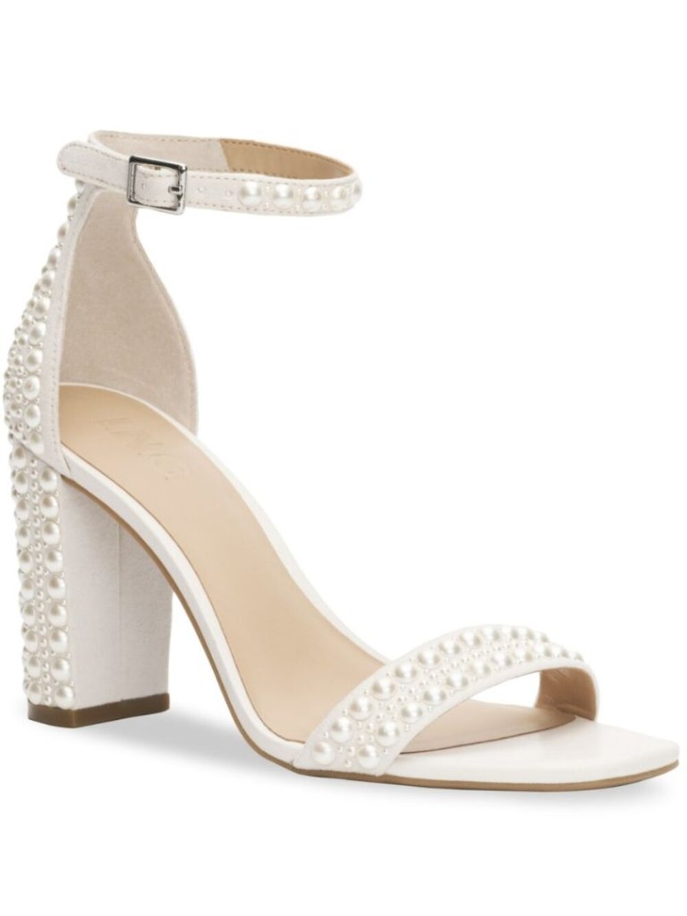 89$ INC International Concepts Lexini Two Piece Party Sandals Size 9 M White